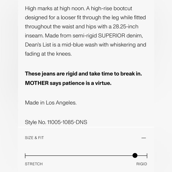 MOTHER “BOOKIE FLOOD” WASH: DEANS LIST *HIGH WAIST/BOOT CUT SIZE 28 *NWT $268.00 - Picture 13 of 14